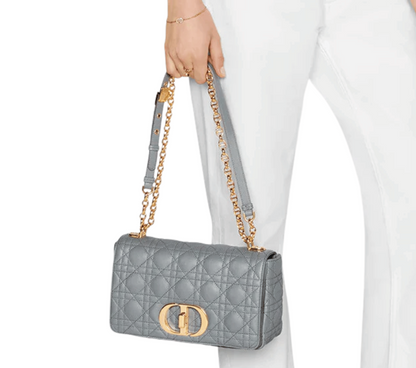 Dior Medium Caro Bag grey