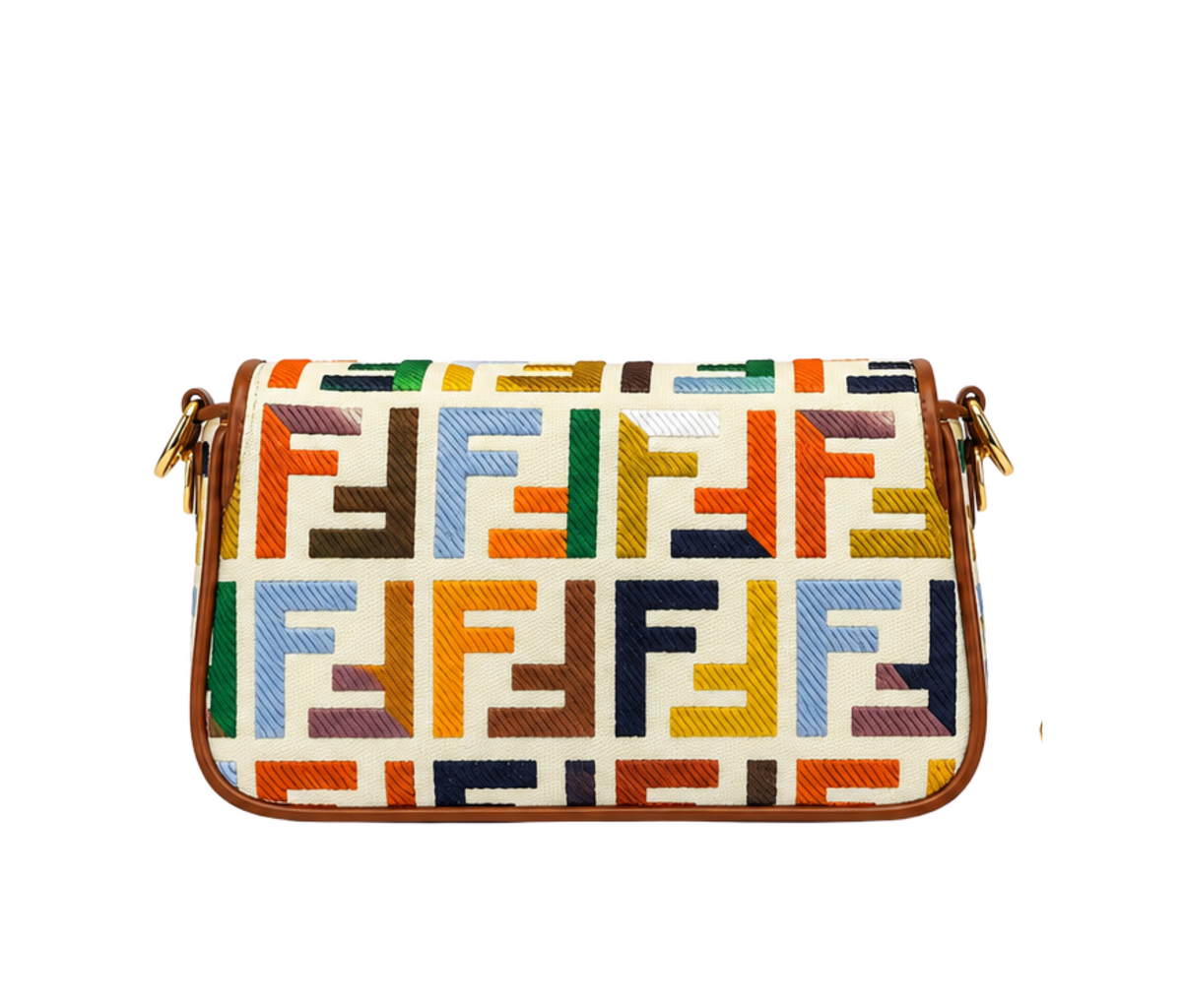 Fendi Multicolor Canvas Baguette Bag
