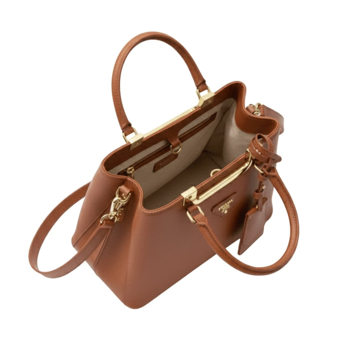 Prada Galleria Saffiano Leather Bag Brown